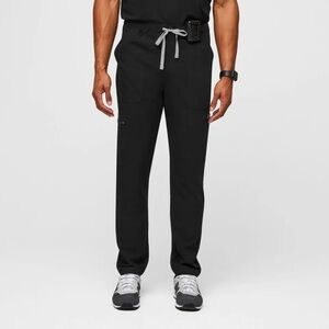 FIGS Cairo Cargo Scrub Pants Black Drawstring Small